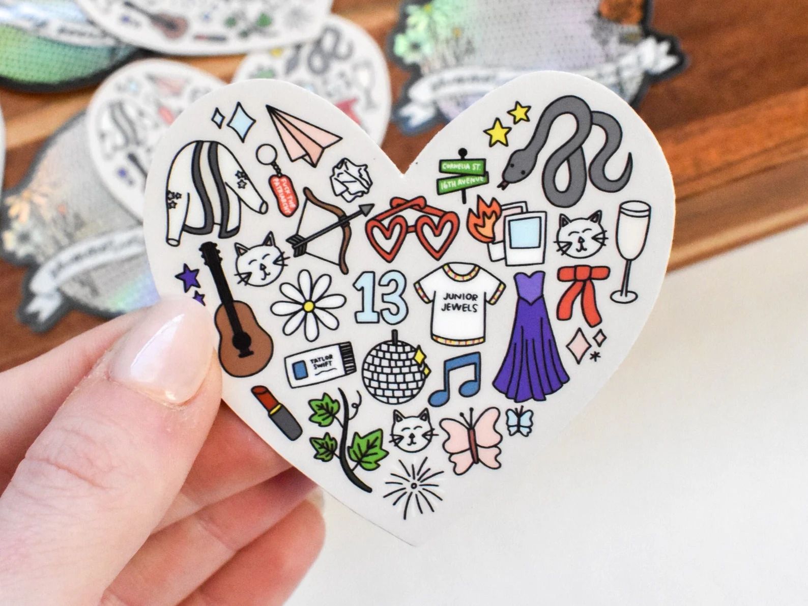 Swiftie Heart Sticker Cute Taylor Swift Sticker for Her - Etsy | Etsy (US)