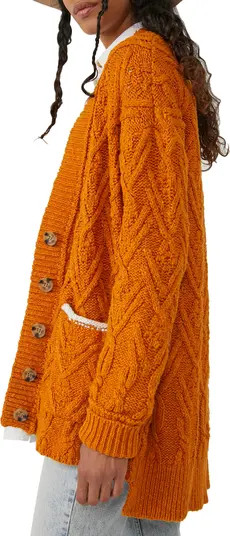 Free People Montana Cable Cotton Cardigan | Nordstrom | Nordstrom