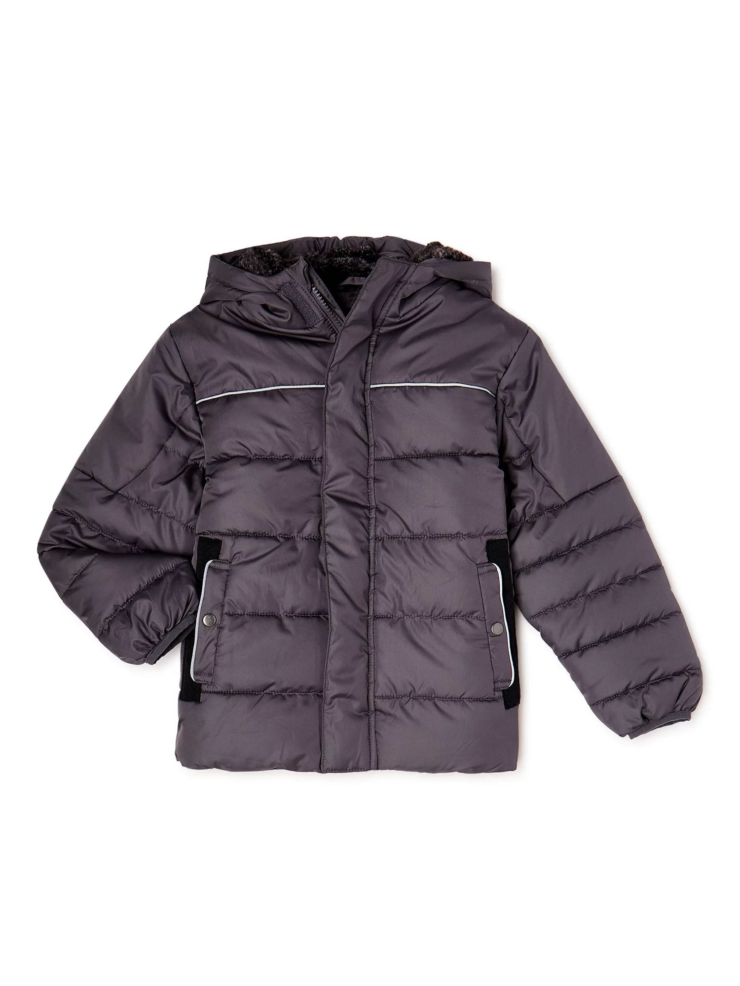 Swiss Tech Boys' Puffer Jacket with Hood, Sizes 4-18 | Walmart (US)