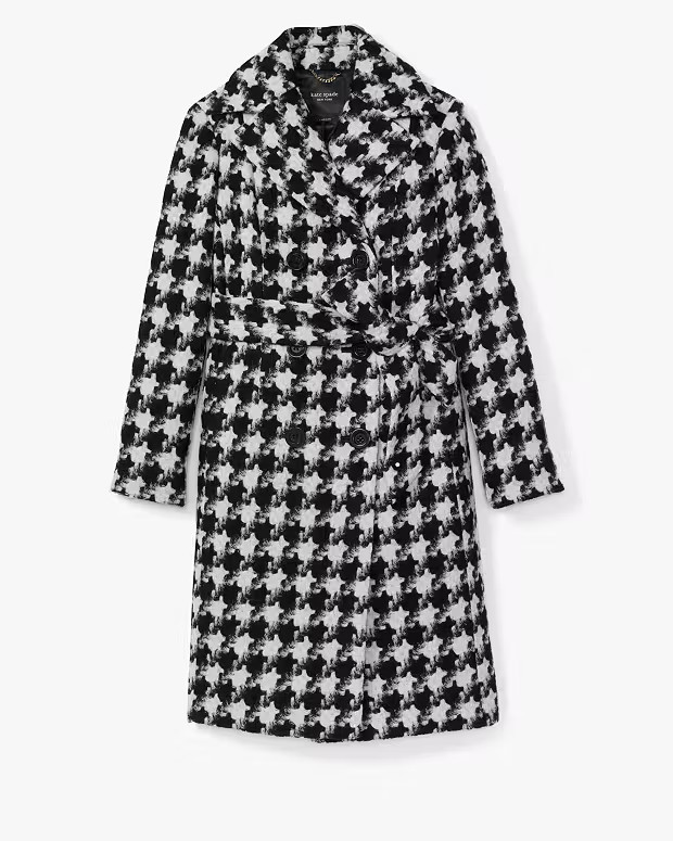 Houndstooth Wool Coat | Kate Spade (US)