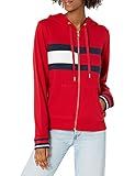 Tommy Hilfiger Women's Performance Zip Hoodie, Rich Red, Large | Amazon (US)