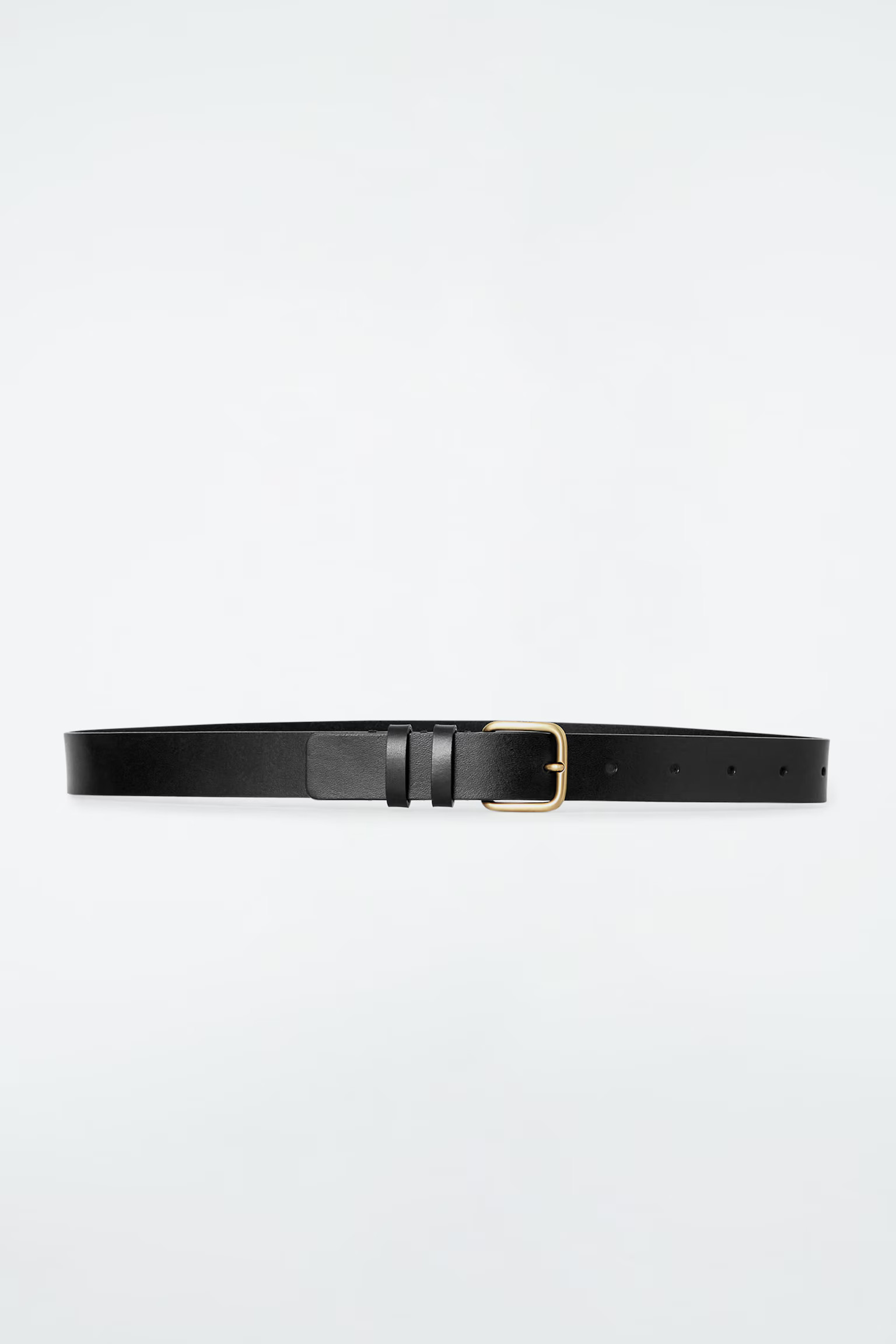 CEINTURE EN CUIR CLASSIQUE - NOIR / OR | COS (EU)