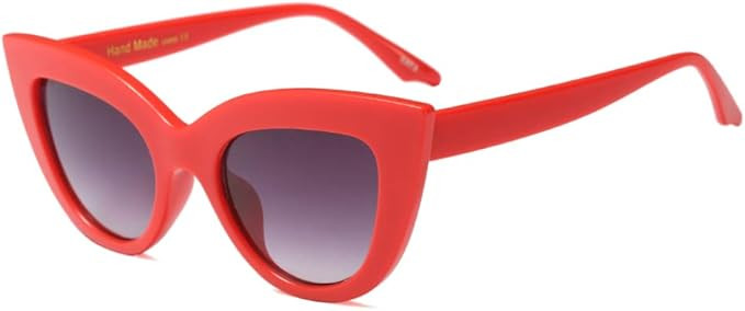 Freckles Mark Vintage Retro Cateye Sunglasses for Women Bold Colorful Cat Eye UV400 Protection | Amazon (US)