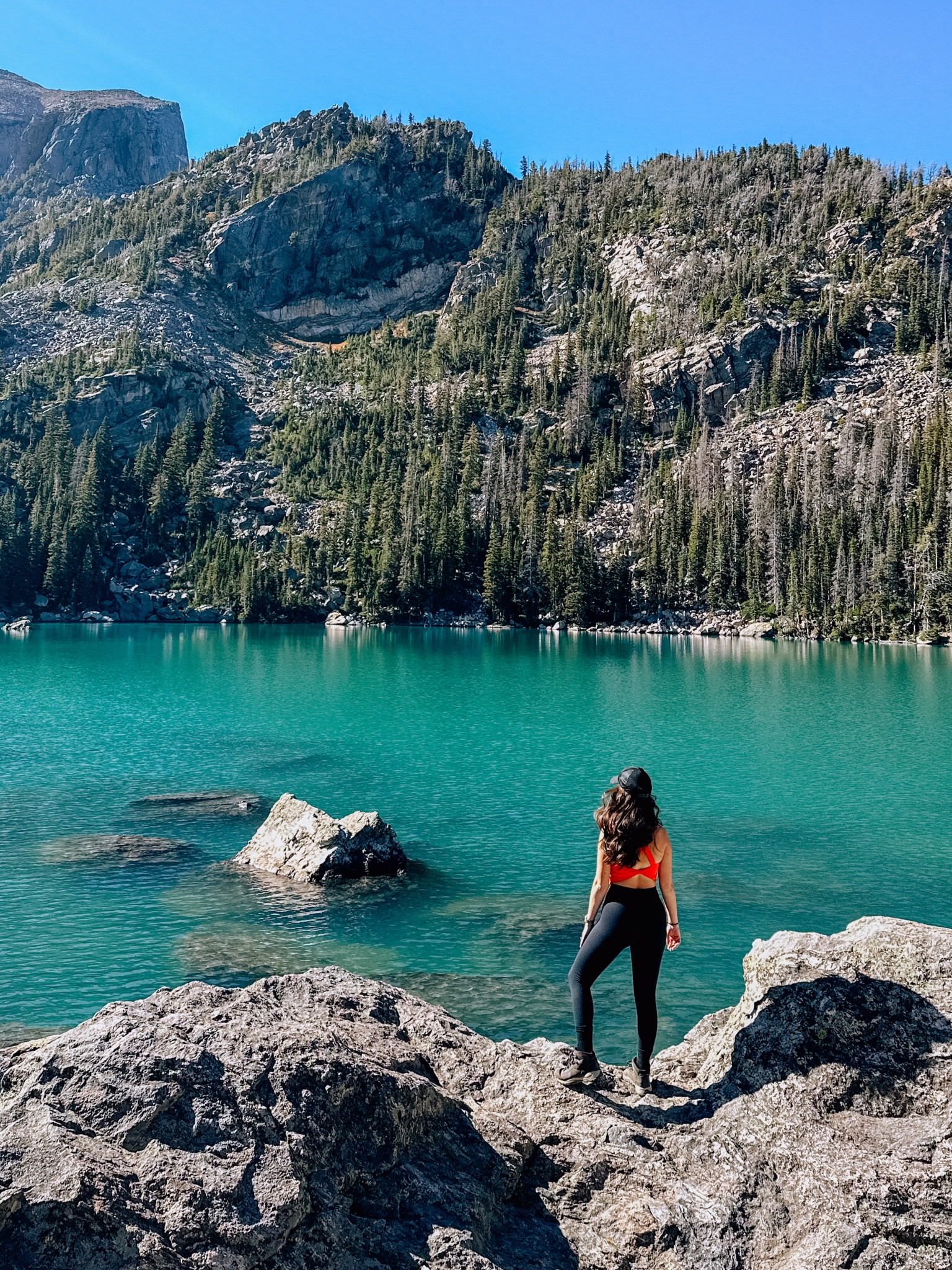 My go to hiking outfit- a comfortable but cute sports bra top, comfortable no seam leggings, with my Columbia women’s hiking boots! 

#LTKtravel #LTKfitness