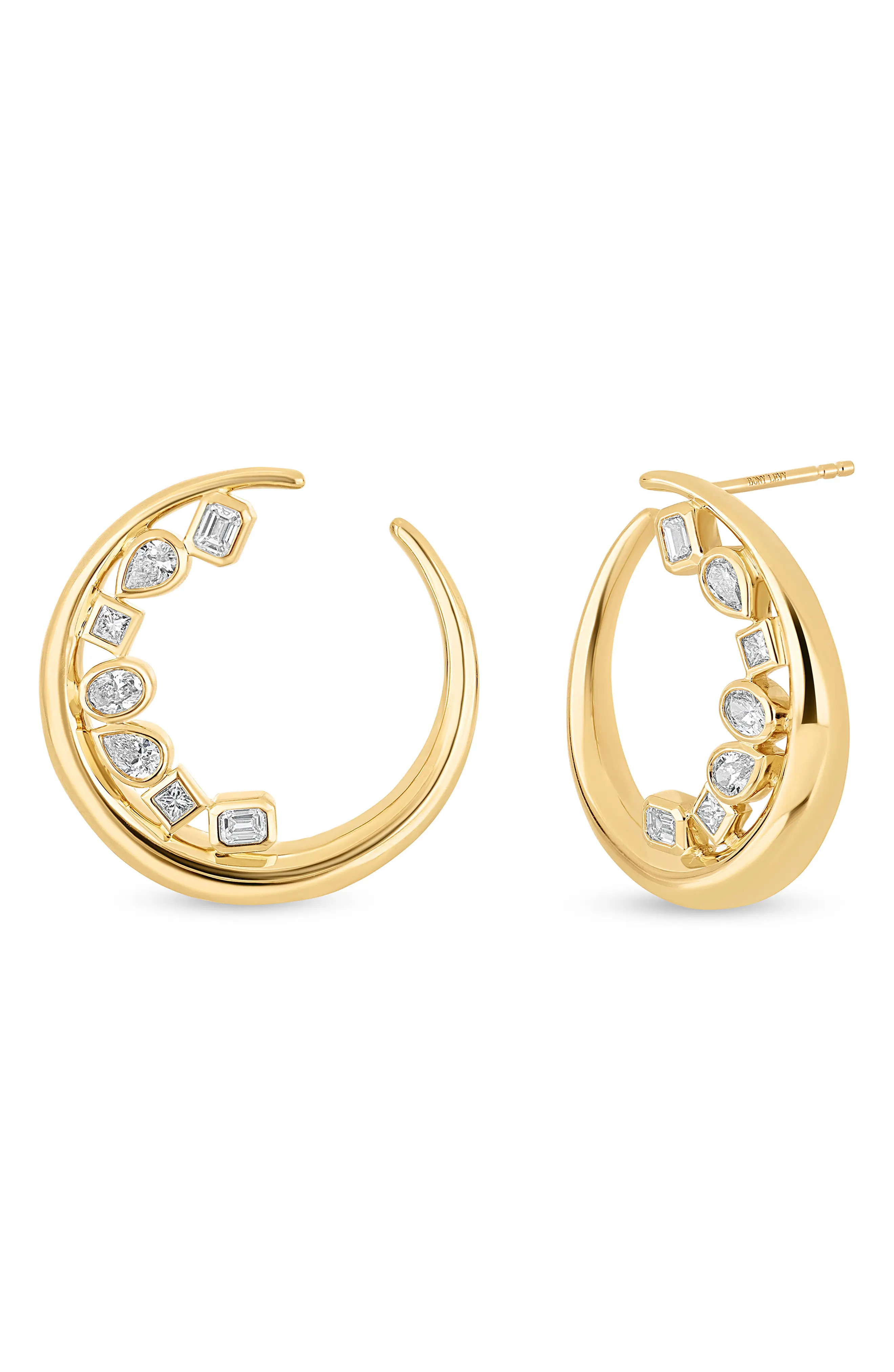 Maya Diamond Statement Hoop Earrings (Online Trunk Show) (Women) | Nordstrom | Nordstrom
