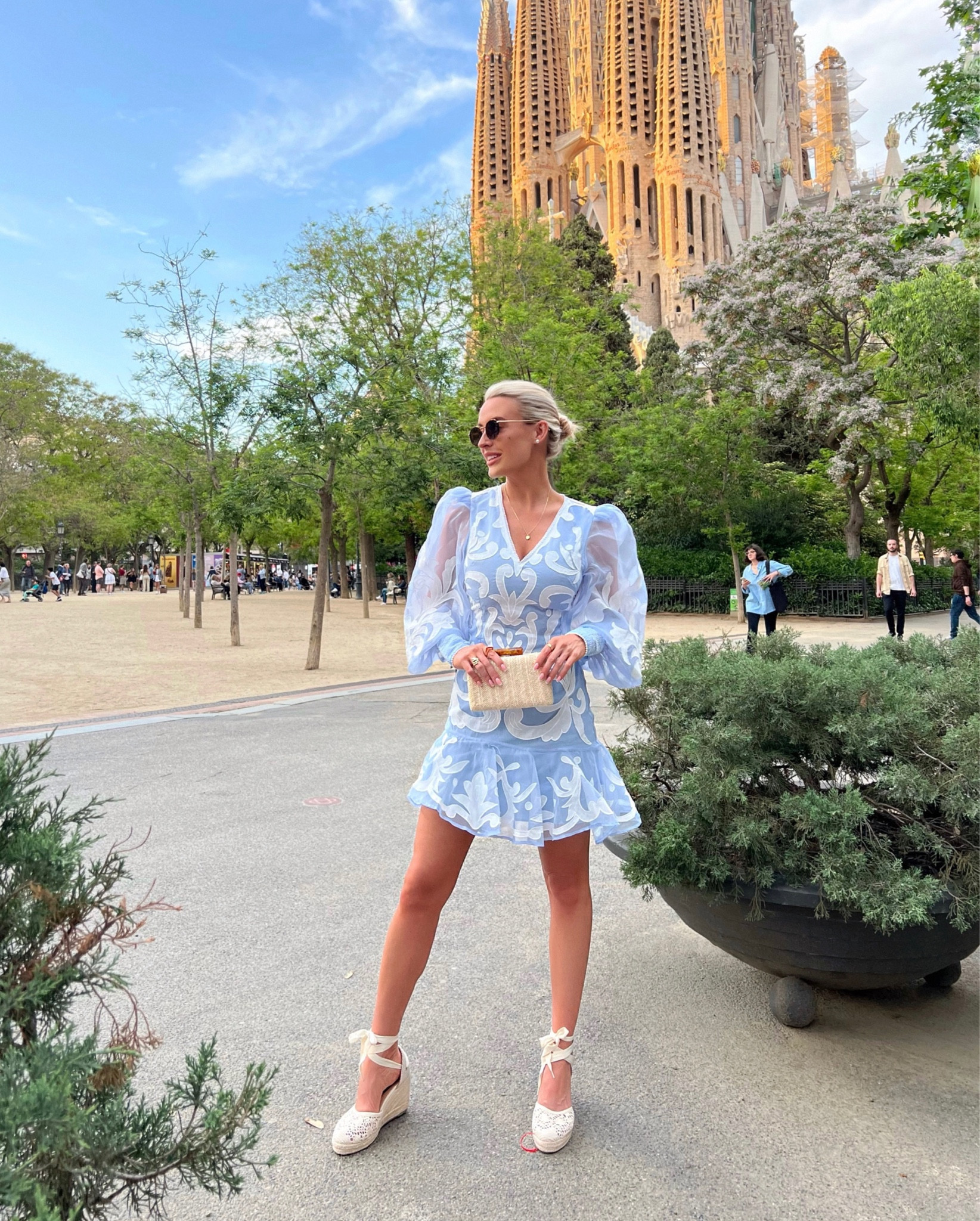 vintage high waisted dress High Quality High Quality Stand Collar Long Sleeve High Waist Cut Out Vintage Dress White / S