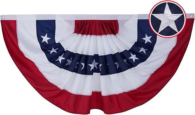 American Bunting Flags Outdoor 3x6 ft, Heavy Duty Embroidered Flag Buntings for Outside Use, Patr... | Amazon (US)