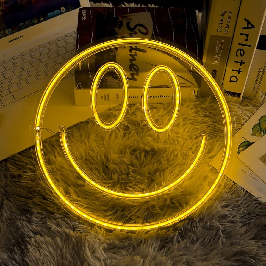Fionnuar Smile Neon Signs Decorative Bright Night Light for Wall Decor 16''x 7'' Size LED Light N... | Amazon (US)