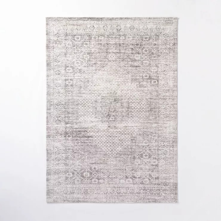 Millcreek Distressed Vintage Persian Rug Charcoal - Threshold™ designed with Studio Mcgee | Target