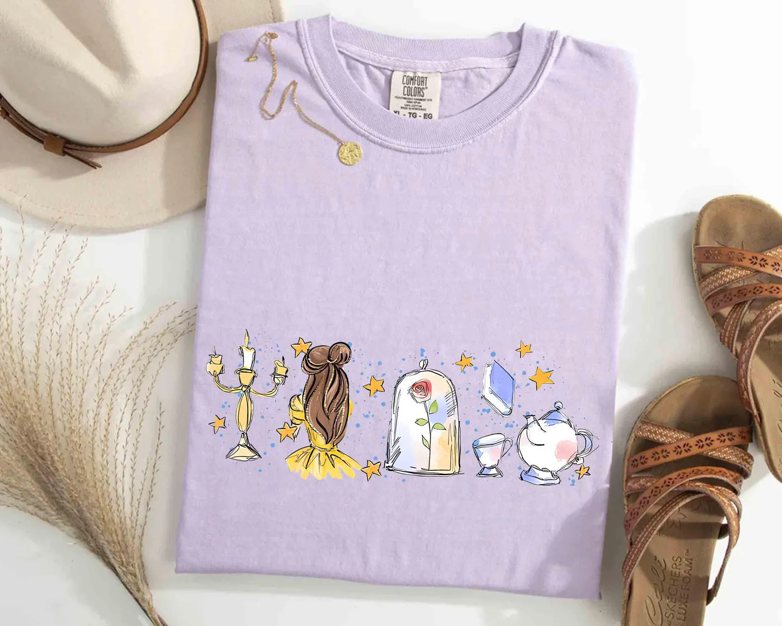 Watercolor Disney Belle Princess Shirt, Beauty and the Beast Tee, Tale as old as time, Girly aest... | Etsy (Global)