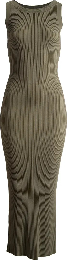 Shine Scoop Back Ribbed Tank Dress | Nordstrom