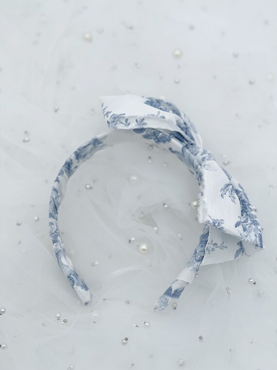 Éléonore Blue Floral Headband | Etsy | Etsy (US)