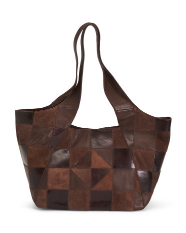 Leather Alli Patchwork Tote | TJ Maxx