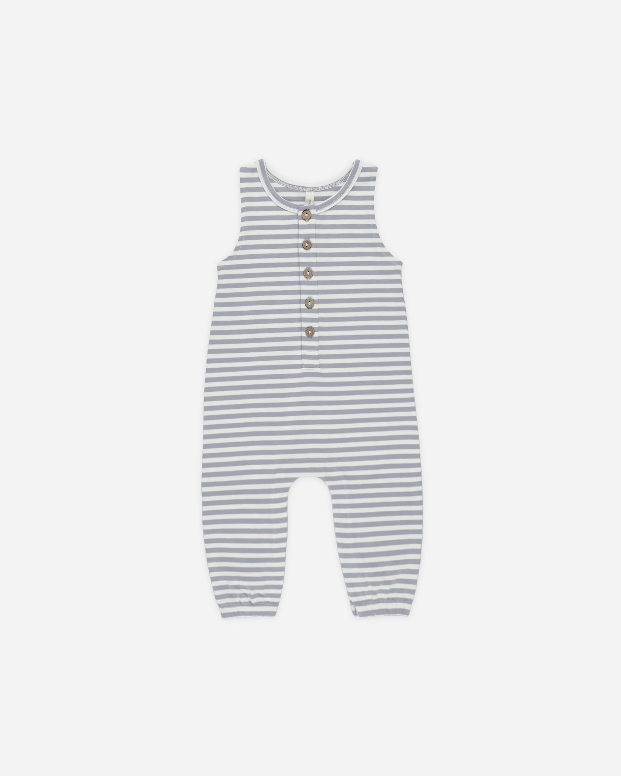 Sleeveless Jumpsuit || Blue Stripe | Rylee + Cru