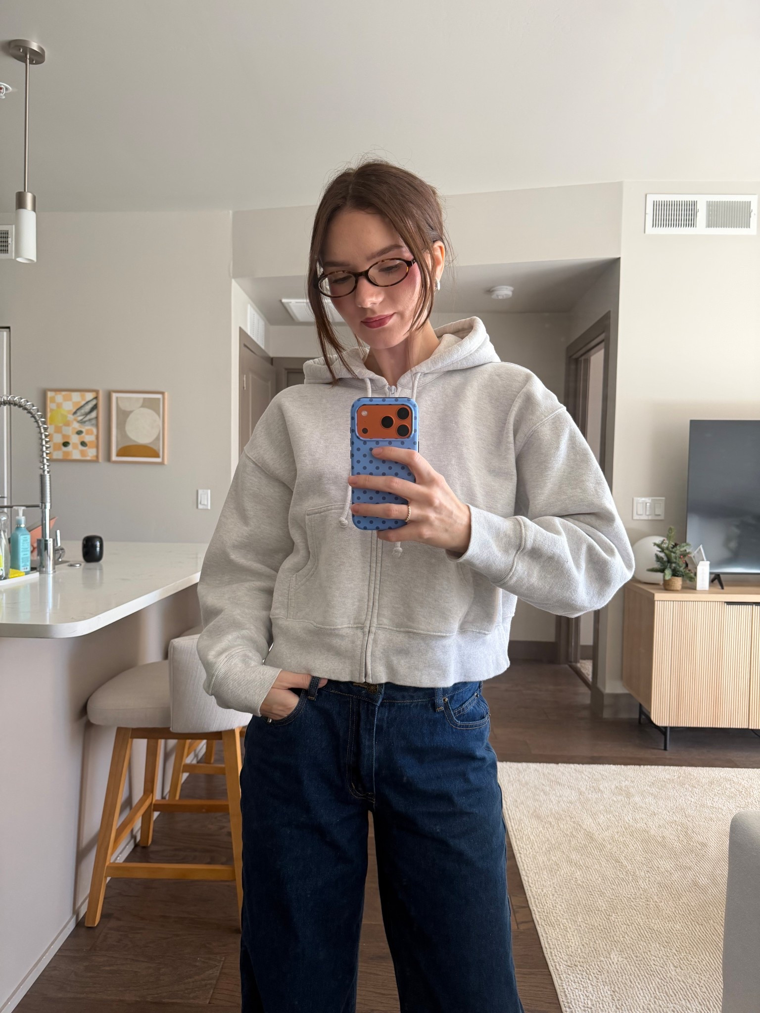 Size medium in zip up and 4 in jeans! 

#LTKootd #LTKSeasonal #LTKU