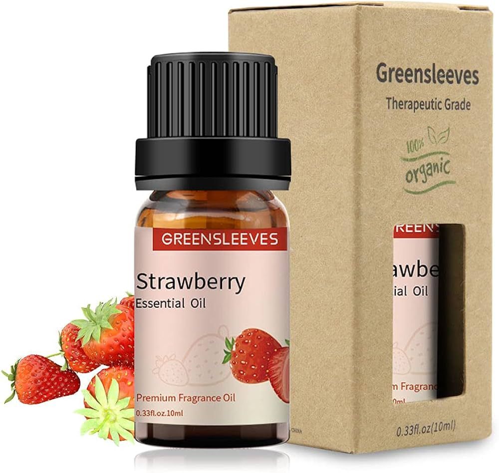 GREENSLEEVES Strawberry Essential Oil Fruit Fragrance Oils 10ml for Diffusers, Humidifiers | Amazon (US)
