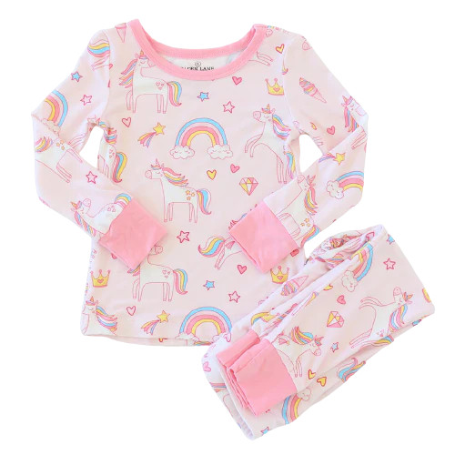 Unicorn Dreams Two Piece Pajama Set | Caden Lane