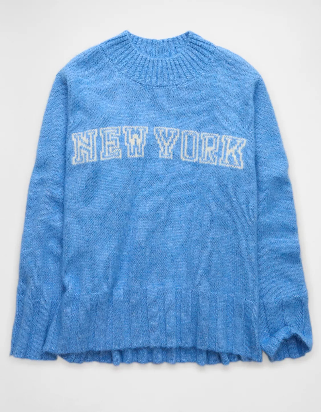 AE Oversized Faux Mohair Wide Cuff Sweater | American Eagle Outfitters (US & CA)