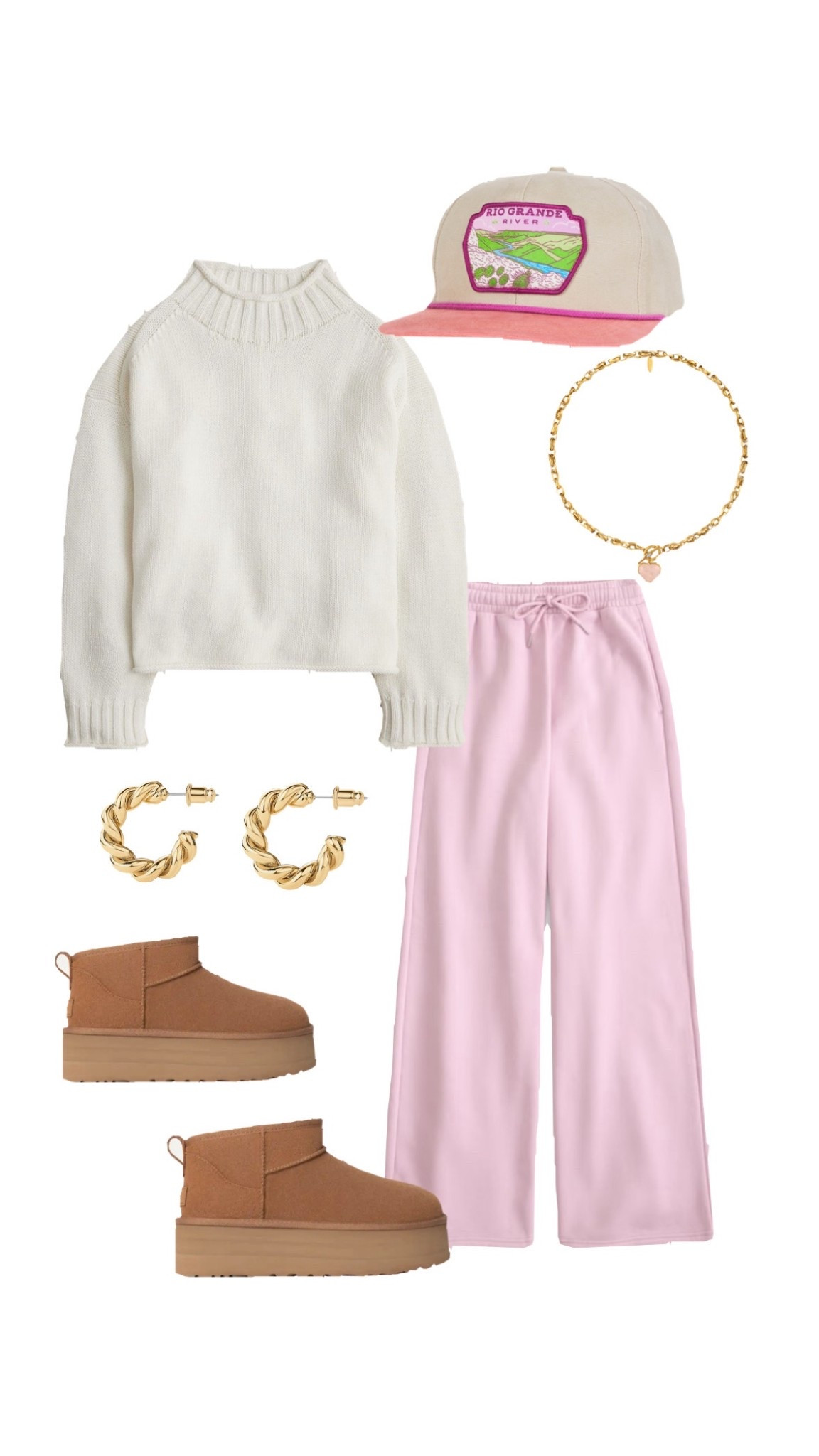 Cozy outfit inspo, winter outfits, girly outfits, outfit inspo, pink sweatpants, Abercrombie outfits and clothing, platform uggs, sweaters 

#LTKOver40 #LTKGiftGuide #LTKSeasonal