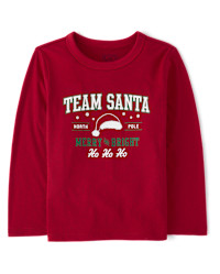 Baby And Toddler Matching Family Team Santa Graphic Tee - red | The Children's Place