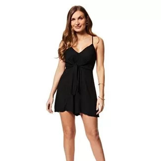 Macaquinho Summer Colors de Alça com Amarração no Busto Preto | Dafiti (BR)