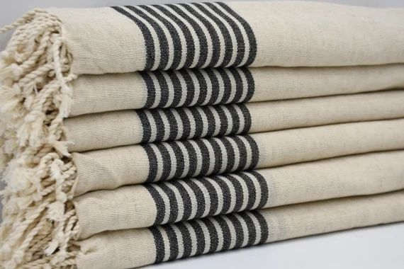 Black Striped Linen Towel,Turkish Peshtemal,Peshtemal,Bath Towel,Beach Peshtemal,Spa Towel,Towel,... | Etsy (US)