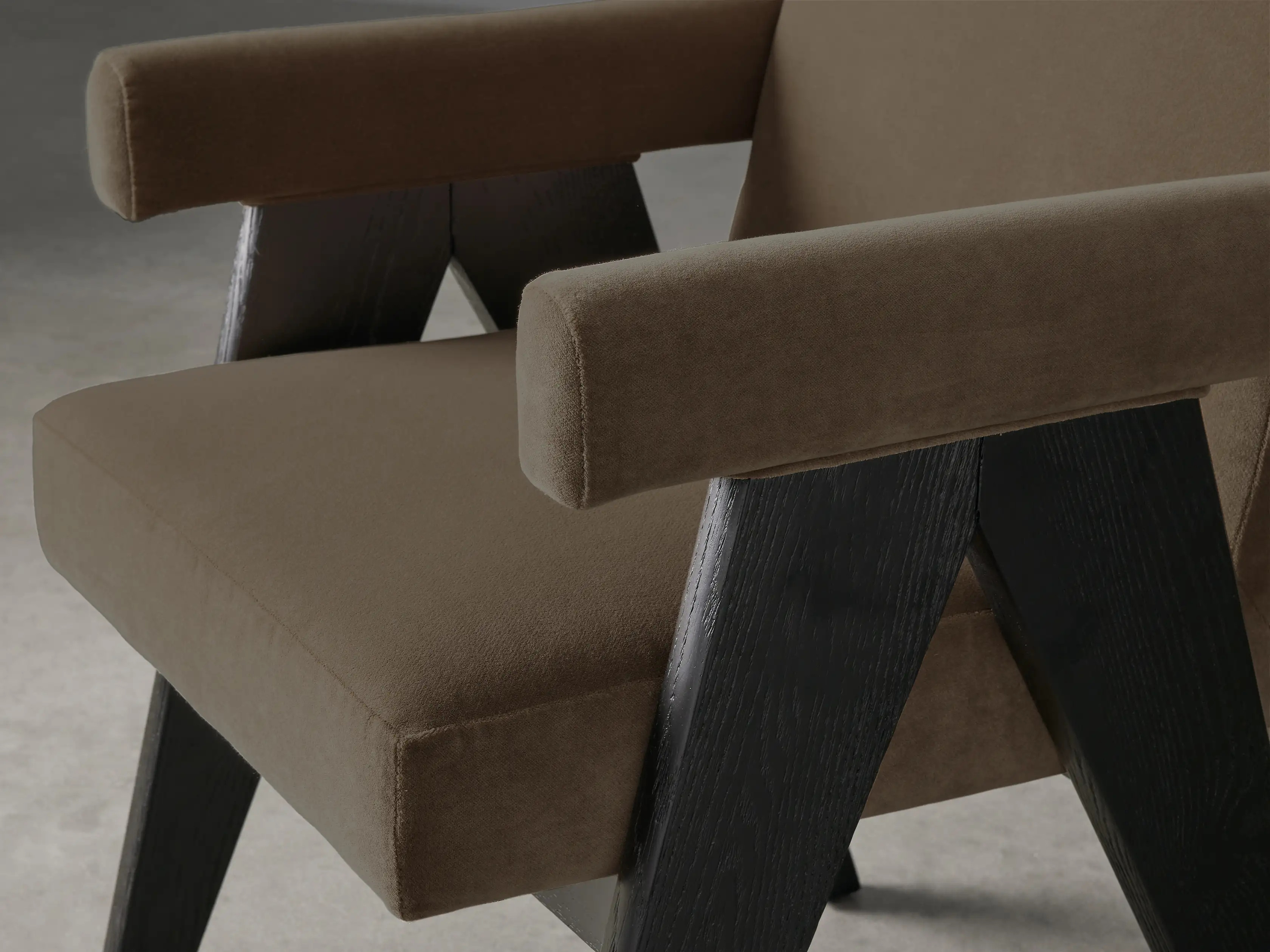 Stanley Dining Arm Chair in Black Drifted | Arhaus