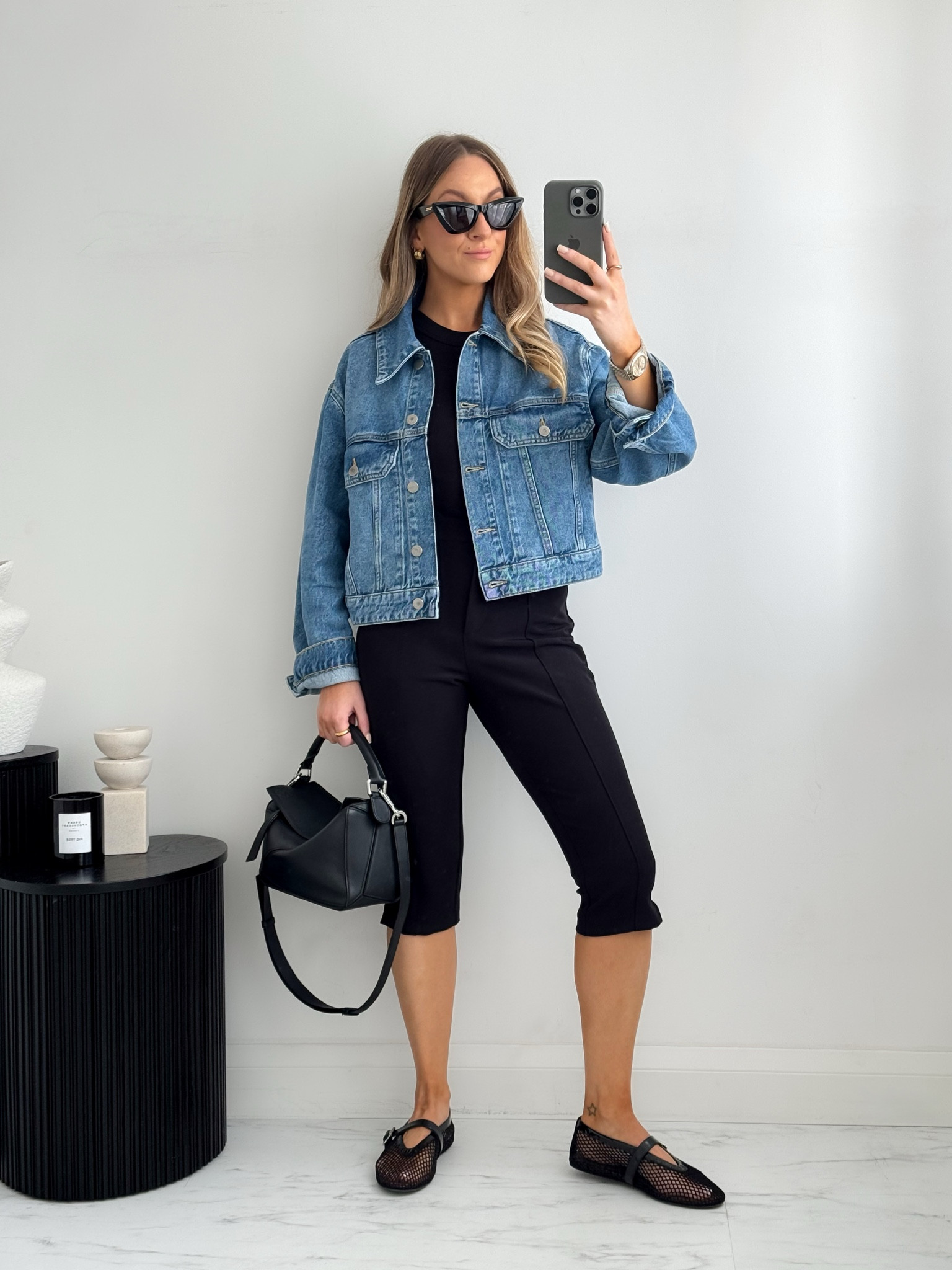 Denim jacket outfit idea with capri trousers 

#LTKspring #LTKstyletip #LTKsummer