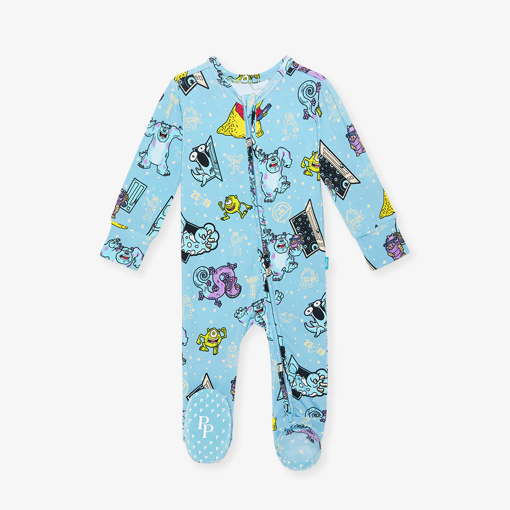 Disney Monsters, Inc. Footie Zippered One Piece | Posh Peanut