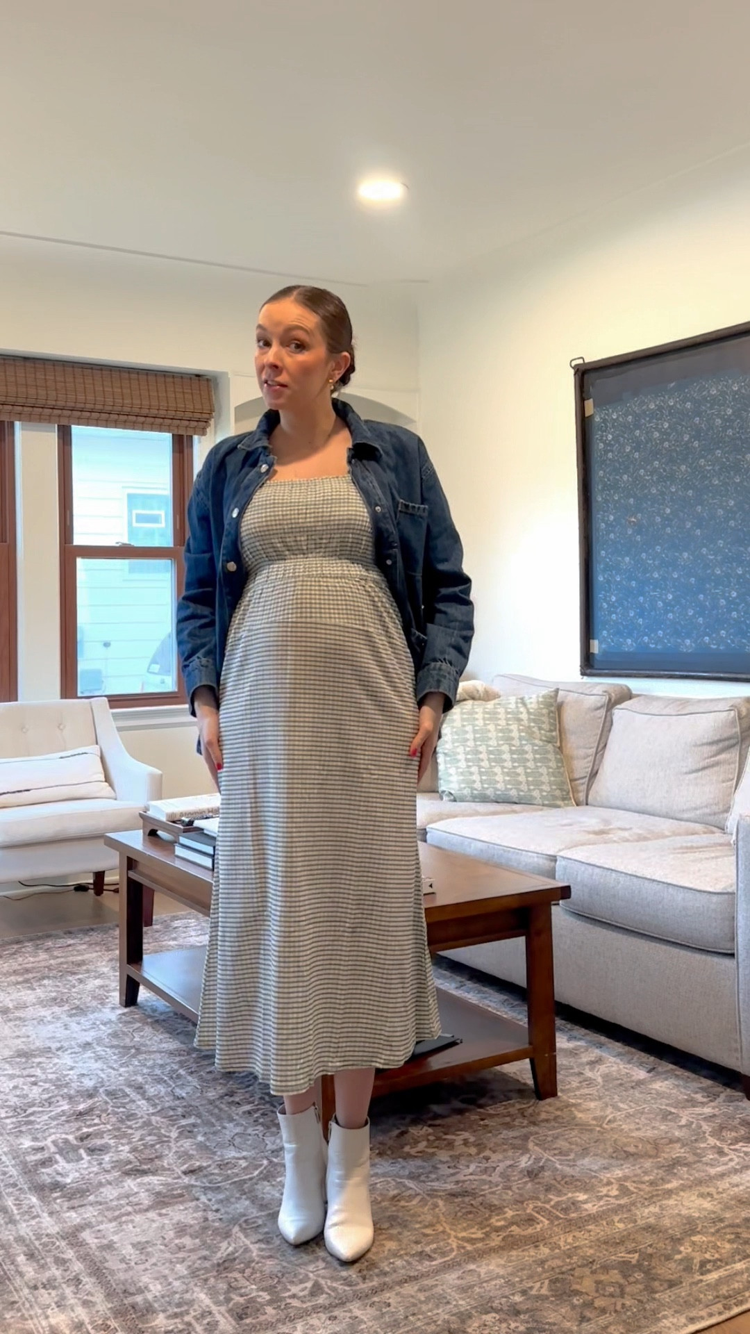 Outfit of the day, 23 weeks pregnant! This dress is going to be a staple, it’s not-maternity but is going to work great all summer for a growing bump! 

#LTKWorkwear #LTKBump #LTKFindsUnder100