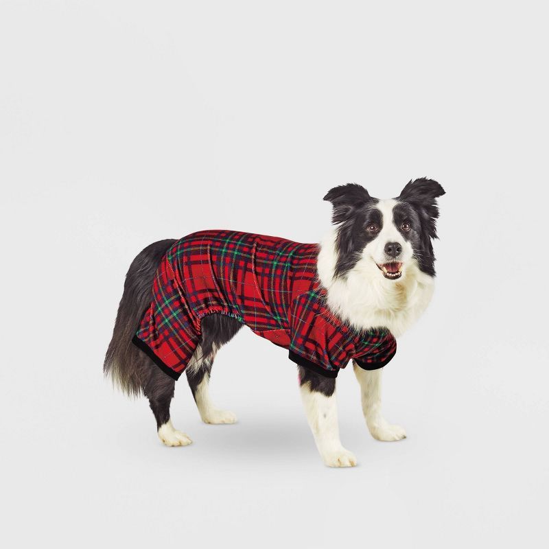 Dog and Cat Holiday Tartan Print Matching Family Pajama Set - Wondershop™ Red | Target