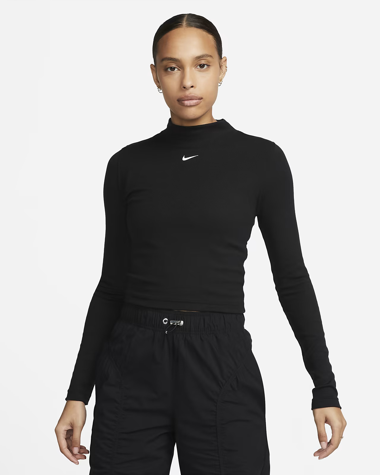 Women's Ribbed Mock-Neck Long-Sleeve Top | Nike (US)