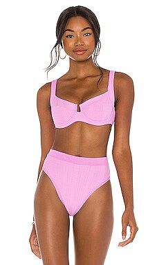 L*SPACE Camellia Bikini Top in Rosebud from Revolve.com | Revolve Clothing (Global)