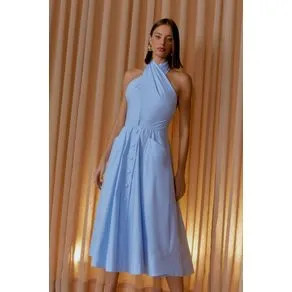 Vestido Midi Transpasse Bolsos | OffPremium (BR)