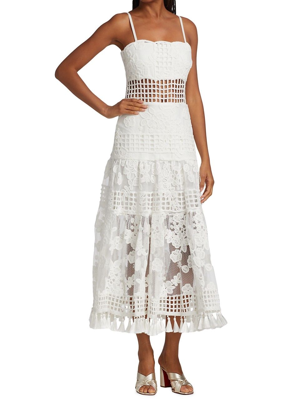 Legends Floral Embroidered Midi-Dress | Saks Fifth Avenue