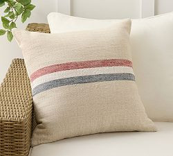 Patriotic Striped Outdoor Pillow | Pottery Barn (US)