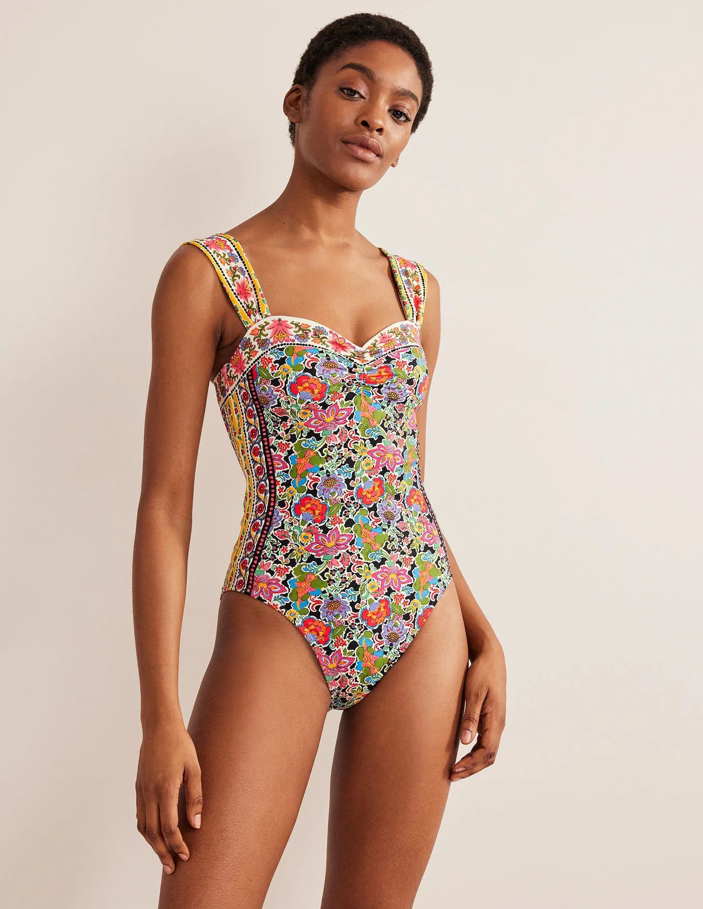 Pleated Sweetheart Swimsuit | Boden (US)