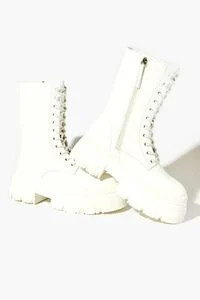 Faux Patent Leather Combat Boots | Forever 21 (US)