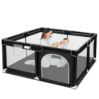 Suposeu Baby Playpen,Large Indoor and Outdoor Play Yards,360° Visibility,For Toddler-(Black) | Target