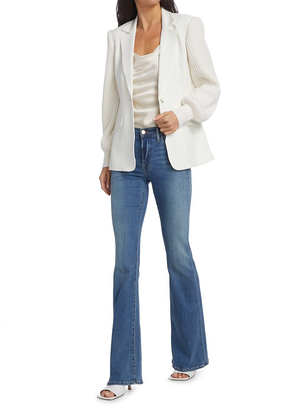 Melina Rib-Knit Sleeve Blazer | Saks Fifth Avenue