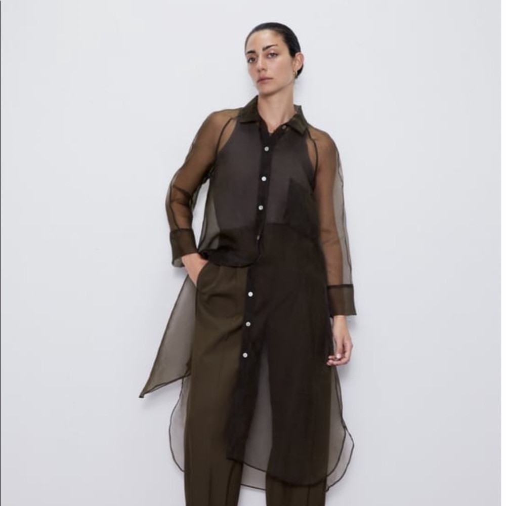 LONG ORGANZA SHIRT | Poshmark