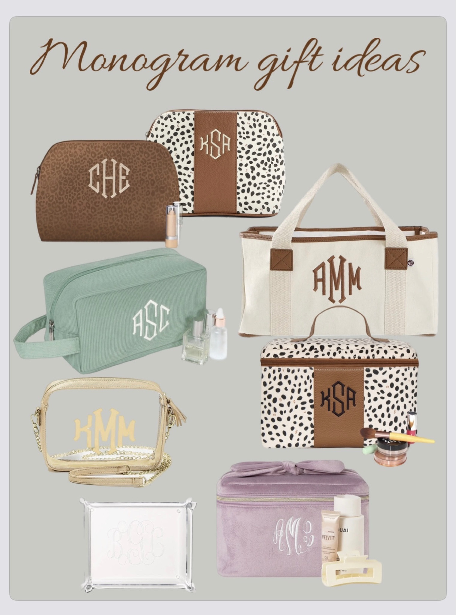Monogram gifts 🎁 for everyone on your list!! 🤍🎄  
y’all… all I’m gonna say is If I had to choose one - you never realize until you NEED IT-  the clear stadium bag can come so in handy for game day football games + concert outfits etc. 🫶🏼🙌🏼


Makeup bag + jewelry dish customizable + bags for teachers + students 

#LTKCyberWeek #LTKsalealert #LTKGiftGuide