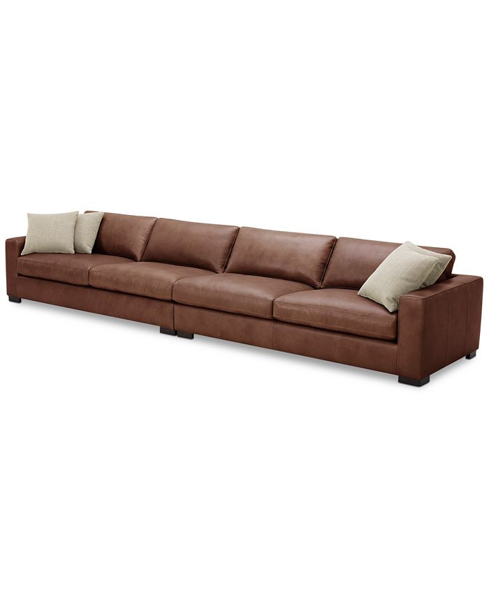 Furniture CLOSEOUT! Chelby 2-Pc. Leather Sofa & Reviews - Furniture - Macy's | Macys (US)