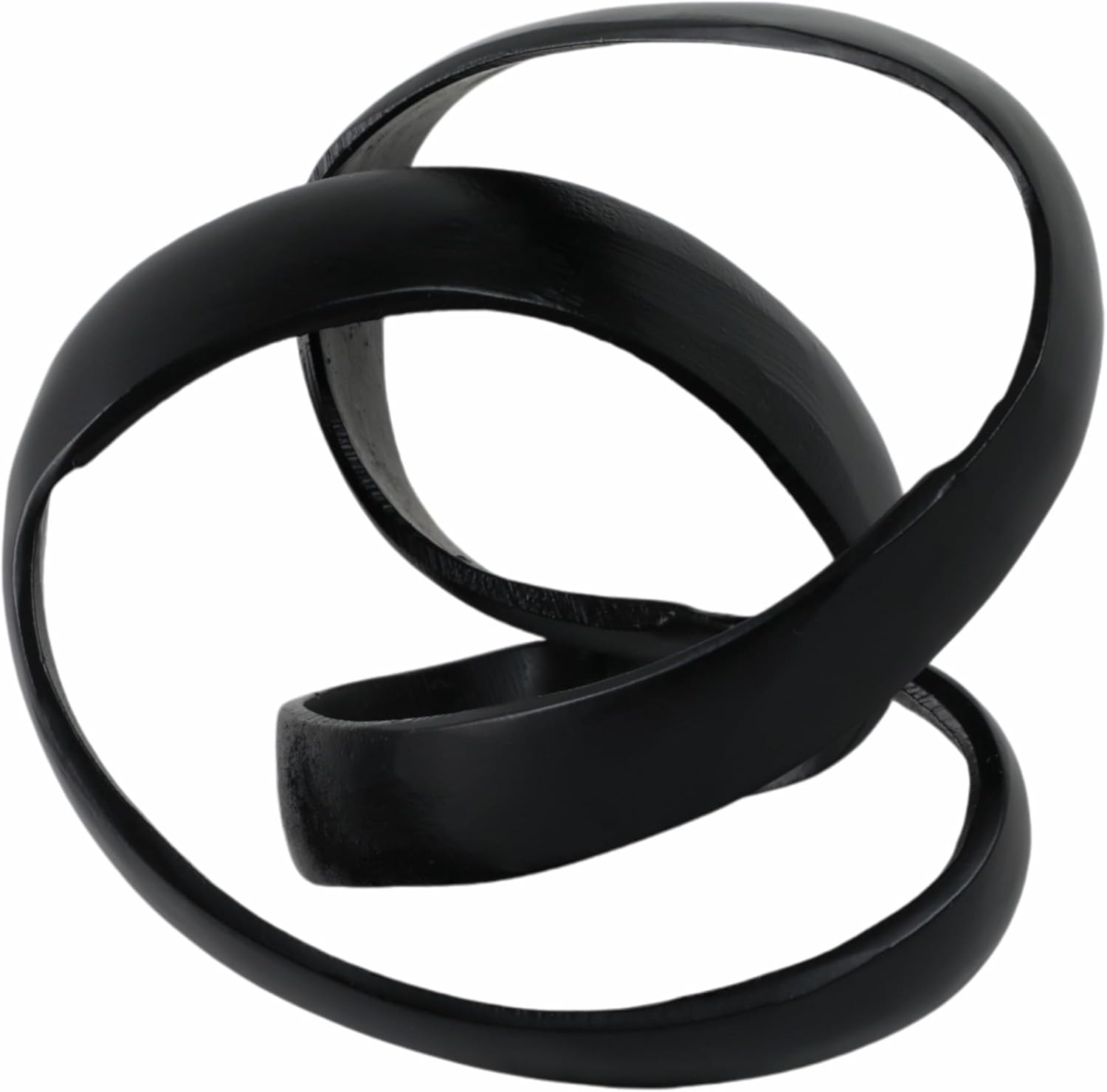 Sagebrook Home Ribbon Sculpture Accent Piece, for Table and Mantel Decor, Aluminum, Black, 9 L x ... | Amazon (US)