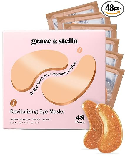 grace & stella Caffeine Under Eye Patches - Awakening Eye Patches for Puffy Eyes and Dark Circles... | Amazon (US)
