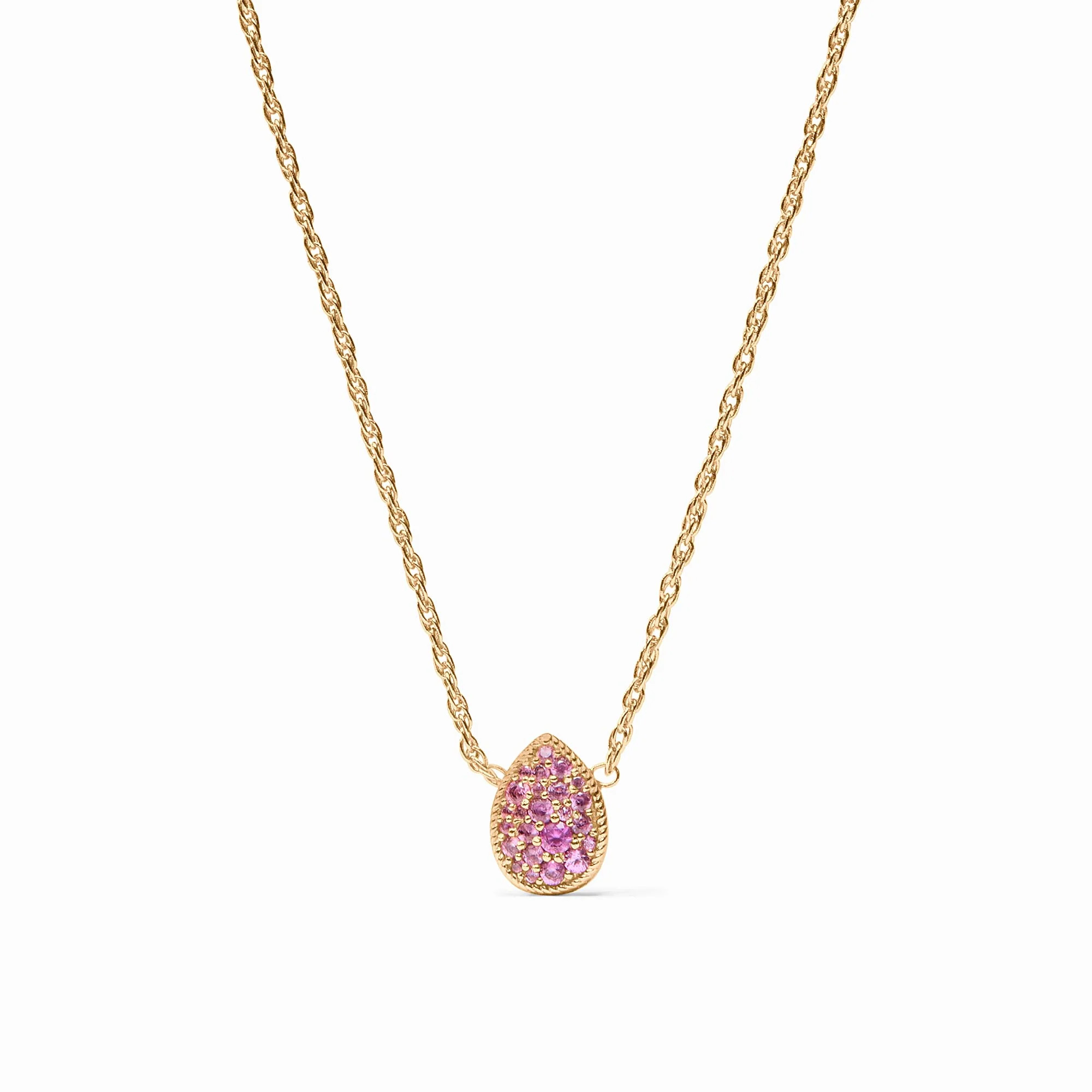 Pavé Teardrop Delicate Necklace | Julie Vos