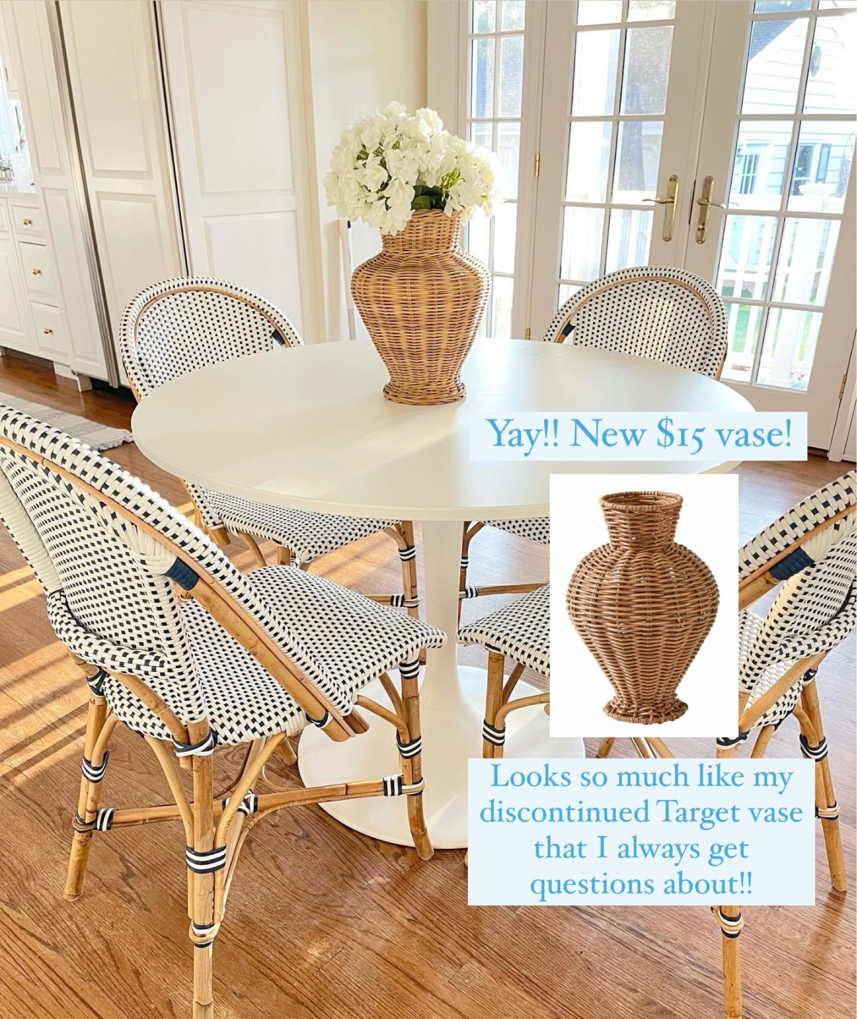 This new $15 wicker base from Walmart is such a good alternative to the discontinued one I have from Target!! 

Table is from ikea but I linked a similar option! 🤍

#LTKHome #LTKFindsUnder50