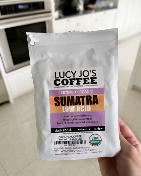 This is a small batch low acid Sumatra coffee that I like, and  it’s gentler to my stomach. It’s from Lucy Jo’s Coffee Roastery, a certified organic family run small business in upstate New York. They make a few low acid varieties of coffee, this one was my favorite. 

#LTKFind #LTKhome #LTKunder50