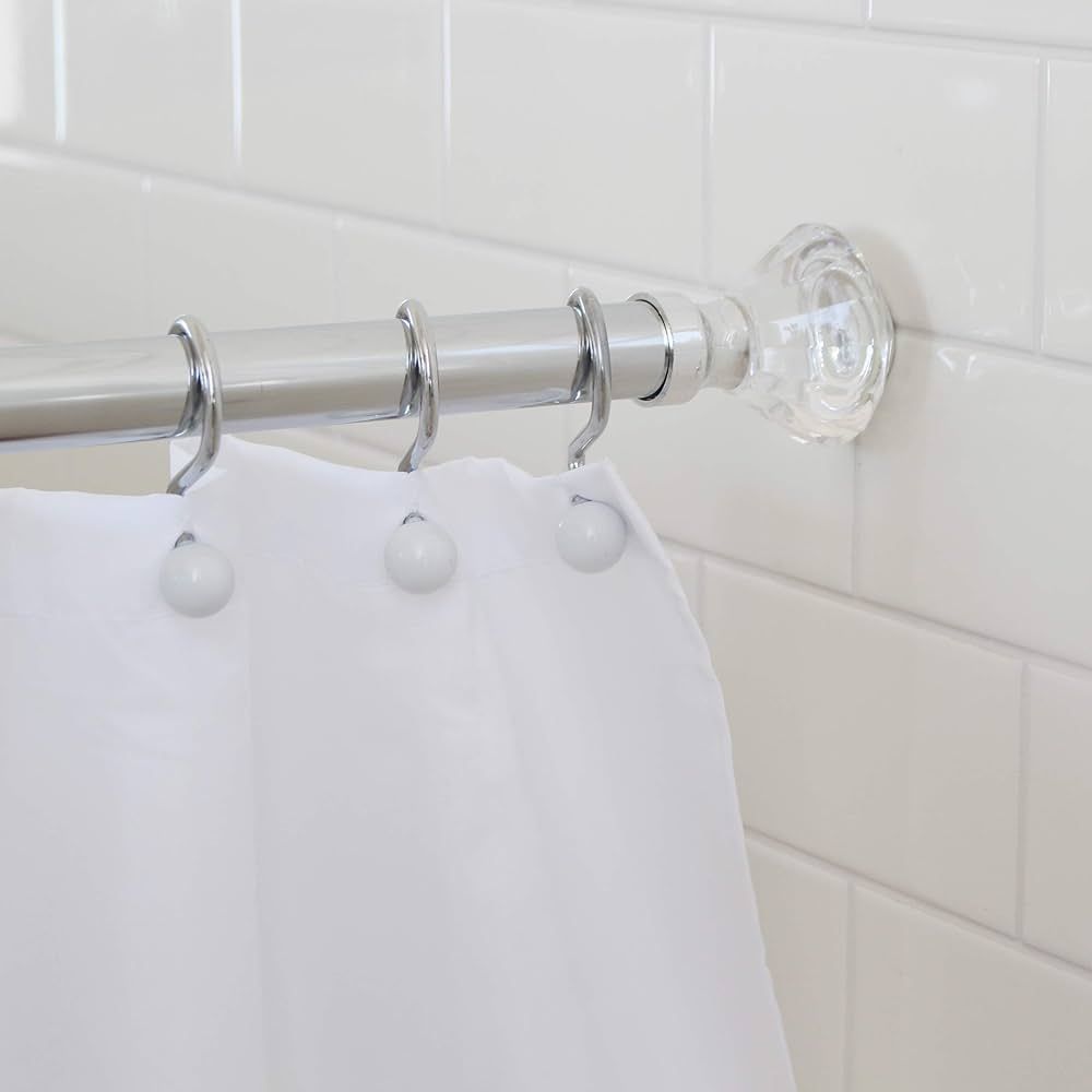 Splash Home Olena Shower, Adjustable 42" to 72" Inch Non-Slip, Never Rust Spring Tension Rod, No-... | Amazon (US)
