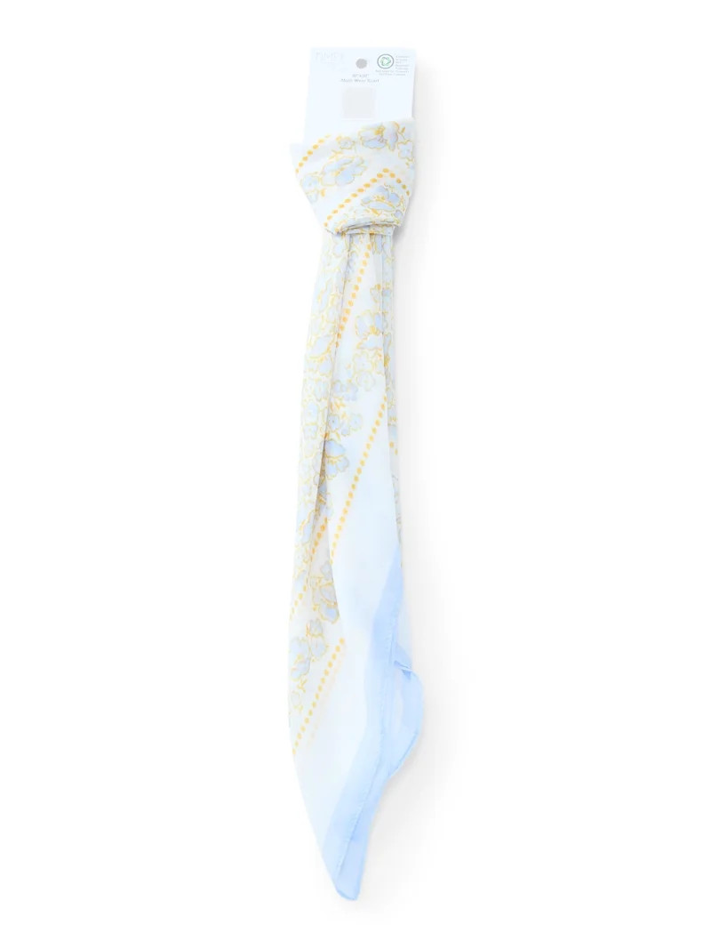 Time and Tru Women's Floral Print Square Scarf with Versatile Style | Walmart (US)